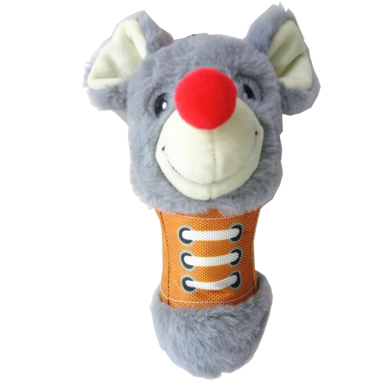 Facctory peluche cane da masticare giocattolo con squeaker per divertimento
