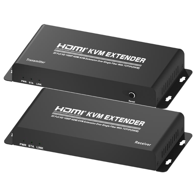 Extender HDMI KVM su singola fibra con TCP / IP (20KM) Supporto Full HD 1080P