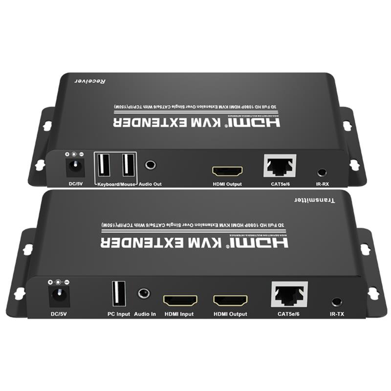 Extender HDMI KVM 150m su CAT5e / 6 singolo con supporto TCP / IP Full HD 1080P