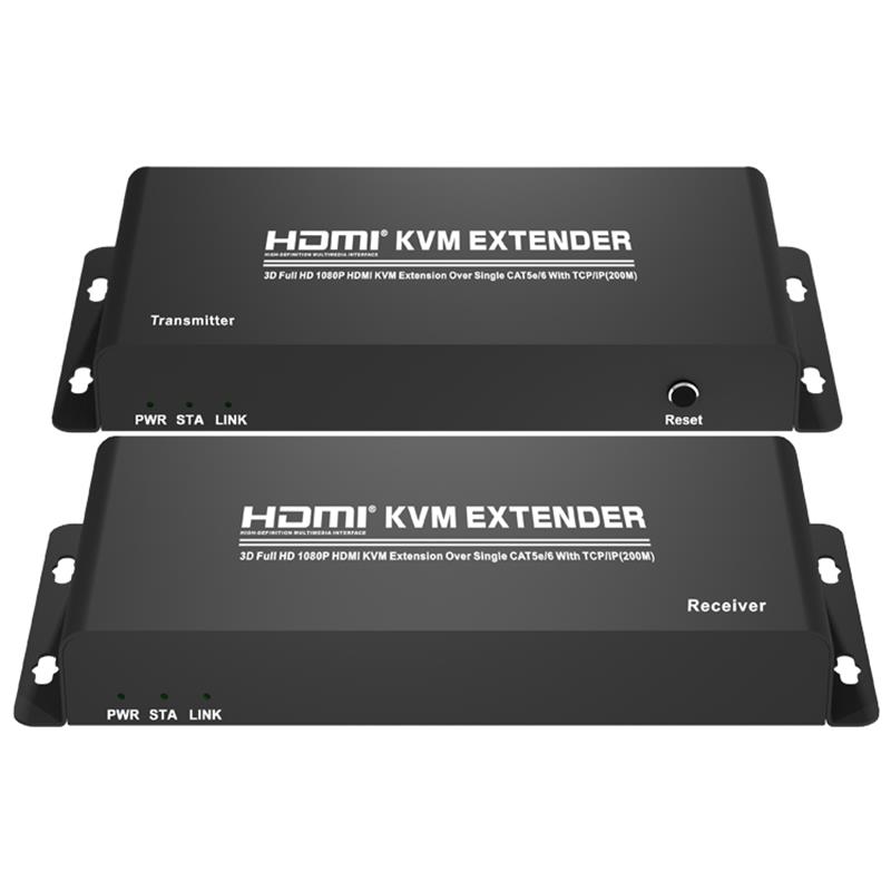 Extender HDMI KVM 200m su CAT5e / 6 singolo con supporto TCP / IP Full HD 1080P
