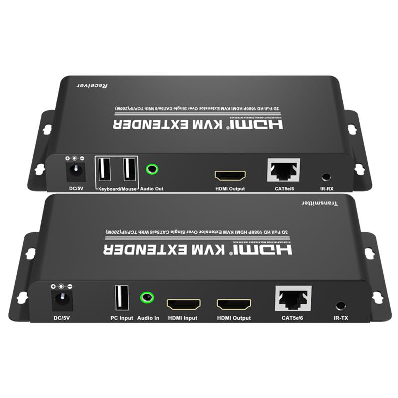 Extender HDMI KVM 200m su CAT5e / 6 singolo con supporto TCP / IP Full HD 1080P