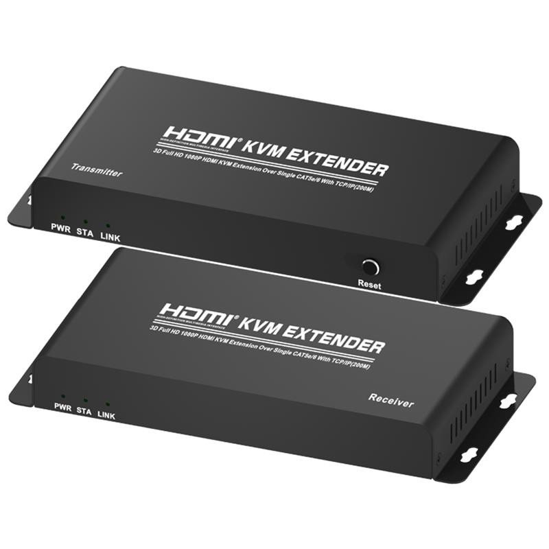 Extender HDMI KVM 200m su CAT5e / 6 singolo con supporto TCP / IP Full HD 1080P