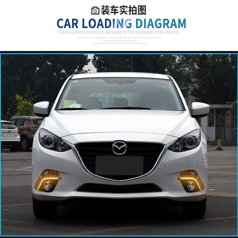 Luce di corrente diurna per Mazda 3 Axela 2014~2016,Foglampada per Mazda 3 Axela DRL