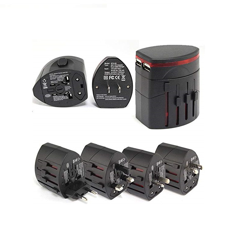 Regali di Natale Universal Travel Adapter con 2 usb Miglior Selling Premium per Traveling Gift