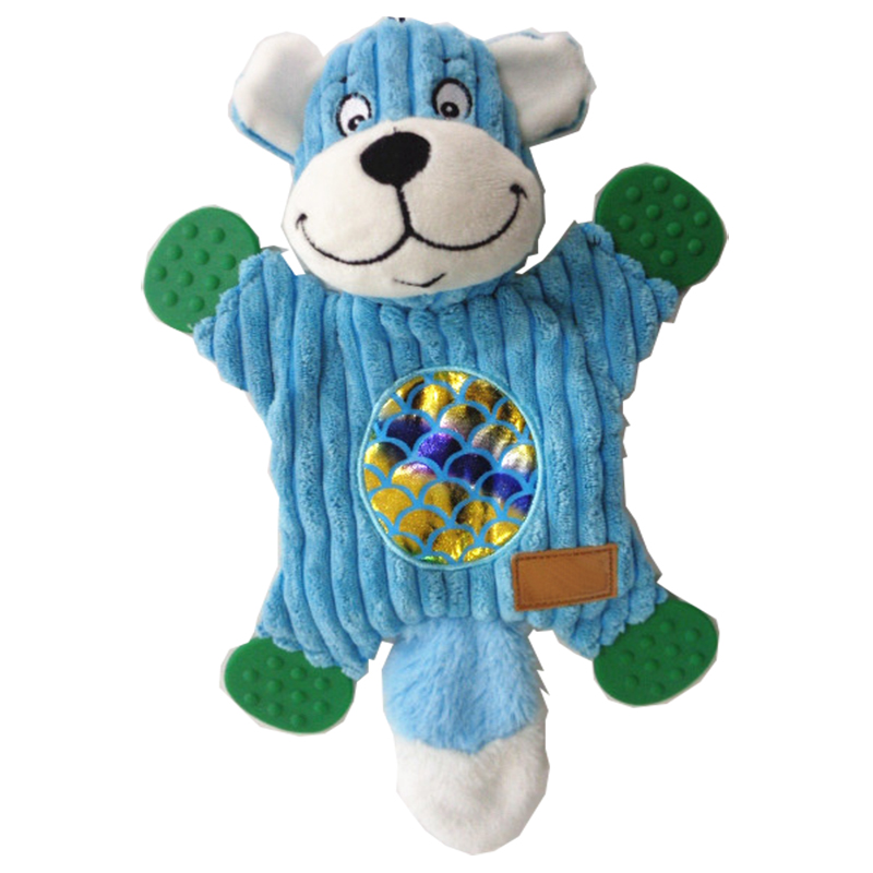 Fabbrica peluche nuovo cane giocattolo da compagnia mastica giocattolo con il cigolio