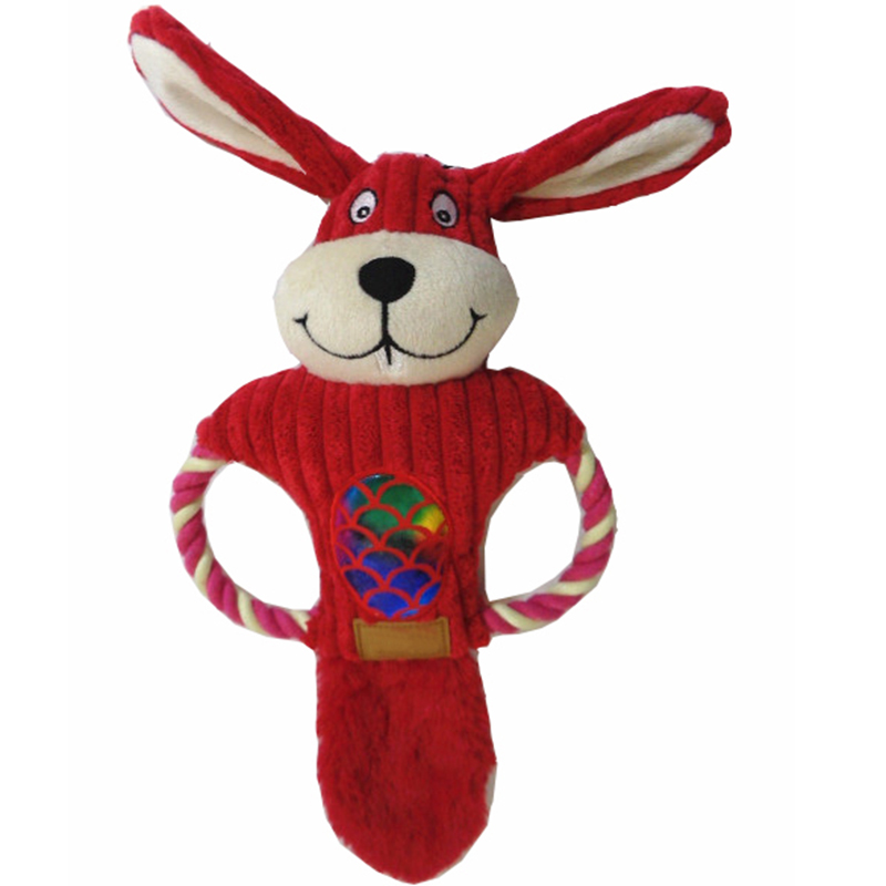 Peluche ecologico cane da masticare peluche con squeaker