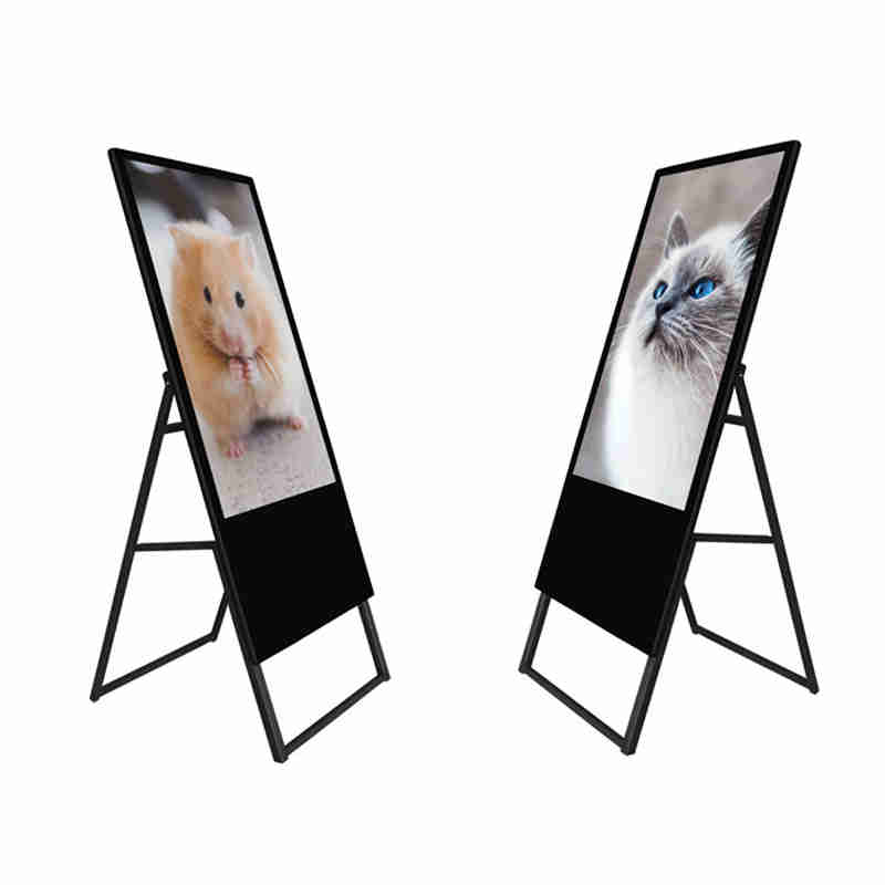 Poster digitale flessibile pieghevole pieghevole da 43 pollici con lettore android per negozio al dettaglio