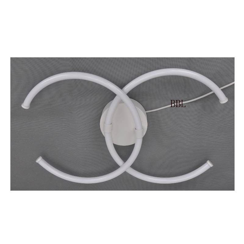 Lampada da soffitto a LED con tubo acrilico a doppia C più grande
