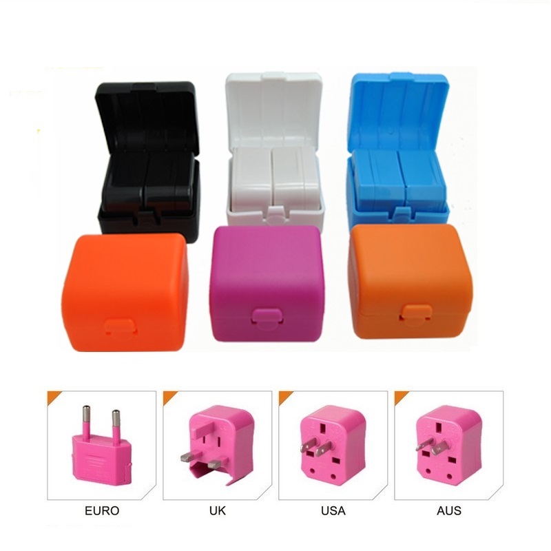 Regalo promozionale RRTRAVEL US / AUS / EU / UK spine tutte in un set adattatore da viaggio con custodia