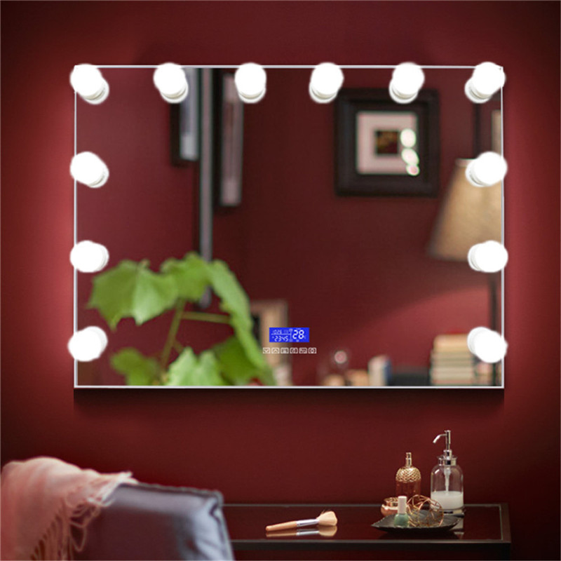 Decorate Beauty Vanity Touch Screen Bluetooth Mirror a muro di Hollywood