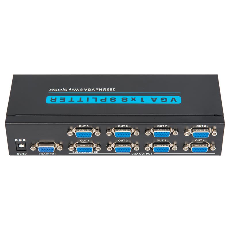 350MHz 8 Way VGA 1x8 Splitter Support 1080P