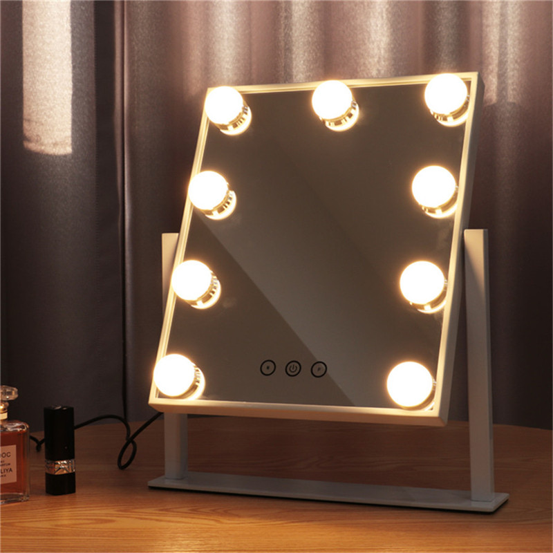 Touch Control Dimmable Brightness 360 Rotazione Vanity Makeup Hollywood Mirror con 12 LED Bulbs