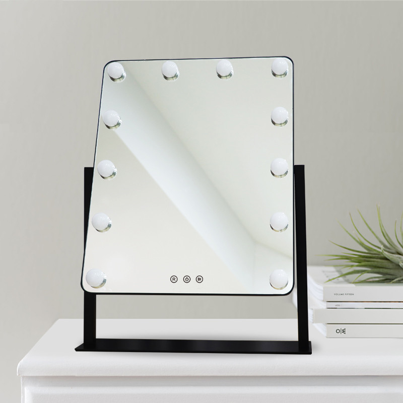 Amazon Best Sale Hollywood Vanity LED Bulb Mirror Desktop Lighted Mirror