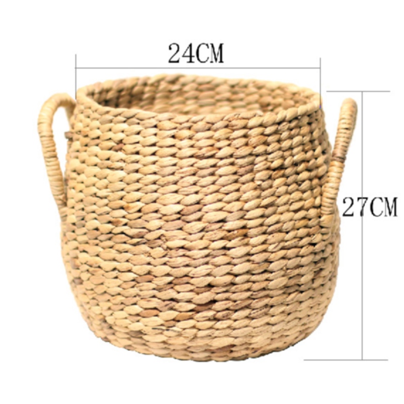 Cestino portaoggetti intrecciato in paglia