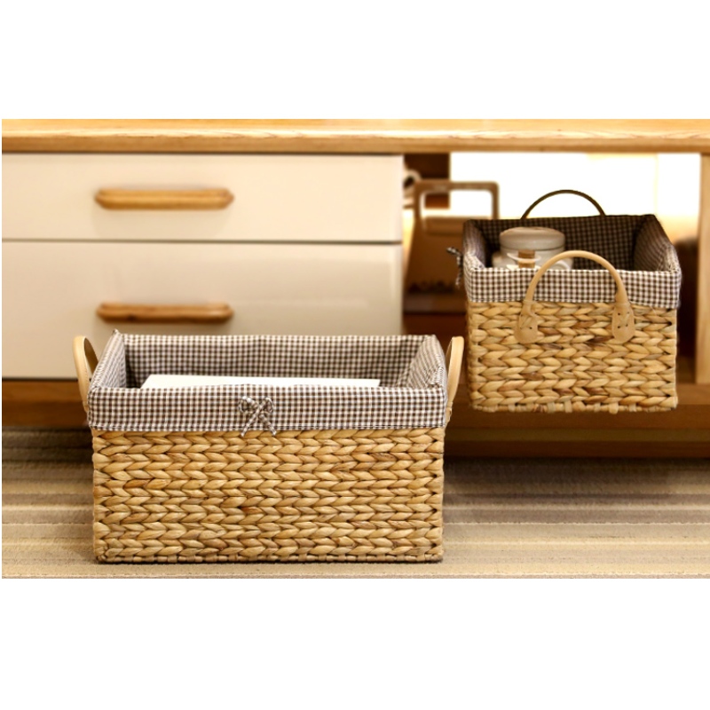 Decorazioni per la casa Cestello portaoggetti intrecciato rettangolare