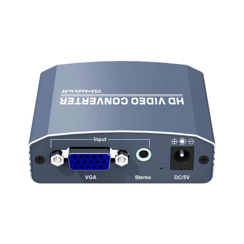 Supporto VGA + Stereo Audio to AV Converter 1080P