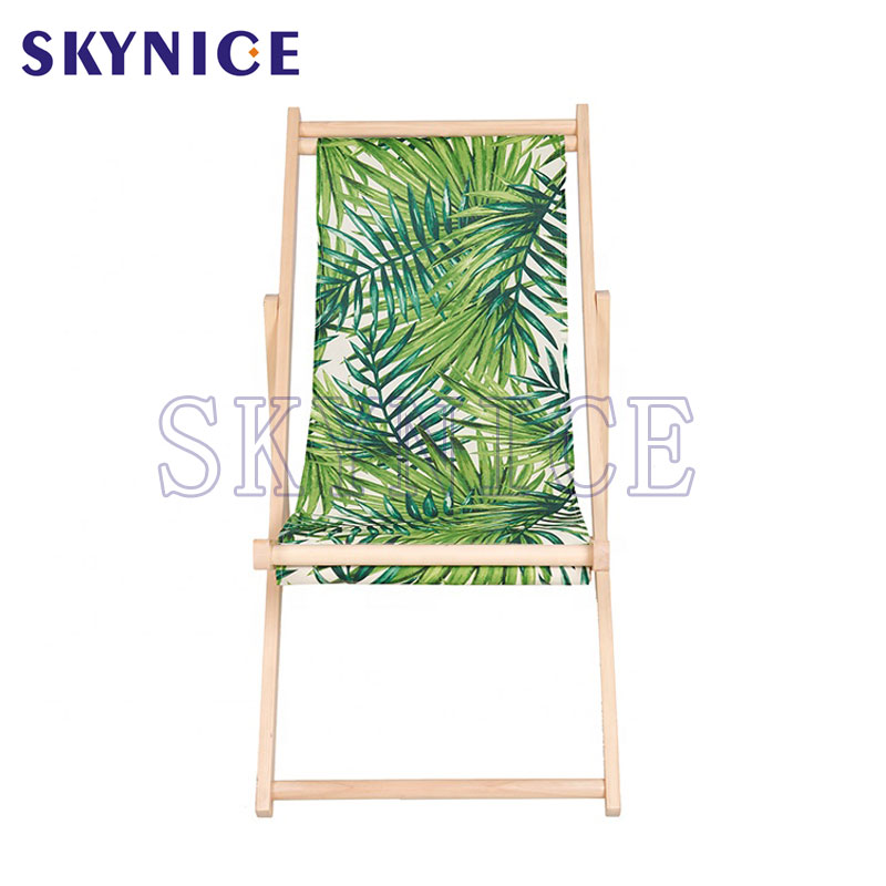 Seaside Fabric Wooden Folding Beach Chair