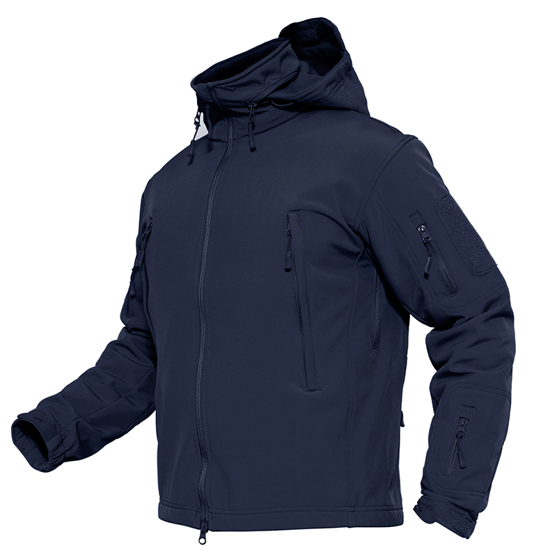 Tattico da uomo Softshell Jakcet Uomo Abbigliamento militare Personalizzato impermeabile per cappello staccabile invernale