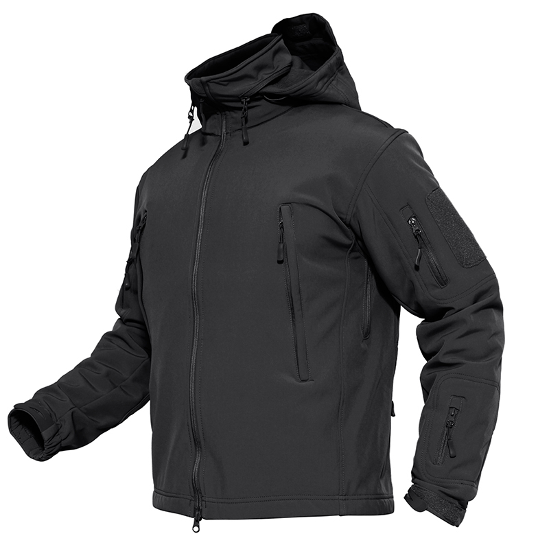 Tattico da uomo Softshell Jakcet Uomo Abbigliamento militare Personalizzato impermeabile per cappello staccabile invernale