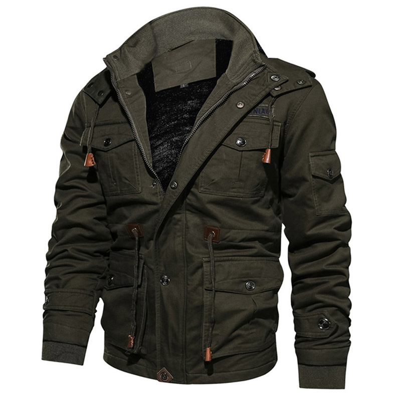 Work Fleece Jacket Windbreaker Tactical Pilot Bomber cappotto Resistente all'usura cappello Fashing Casual