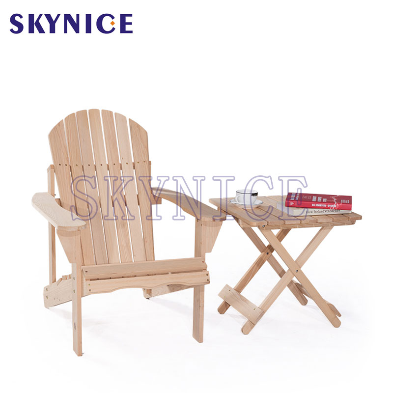 Wood Outdoor Adirondack Sedia con tavolo