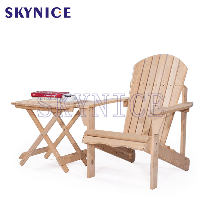 Wood Outdoor Adirondack Sedia con tavolo