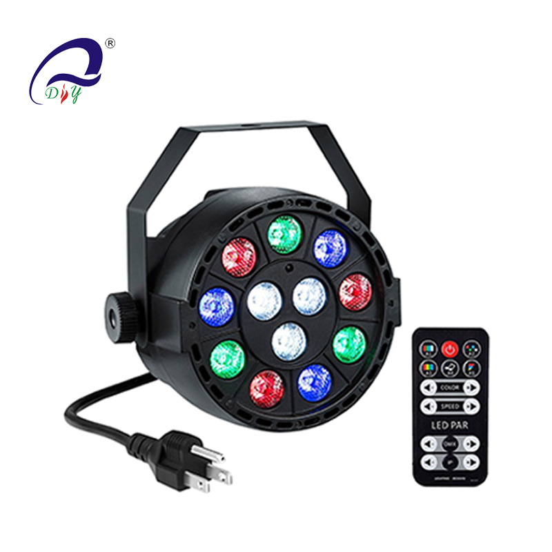 PL99A 12pcs RGB 3IN1 LED Par Light Con il caso di plastica