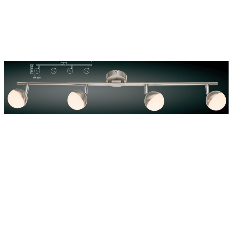 Faretto LED ad alta tensione-4, con paralume in plastica a mezza sfera