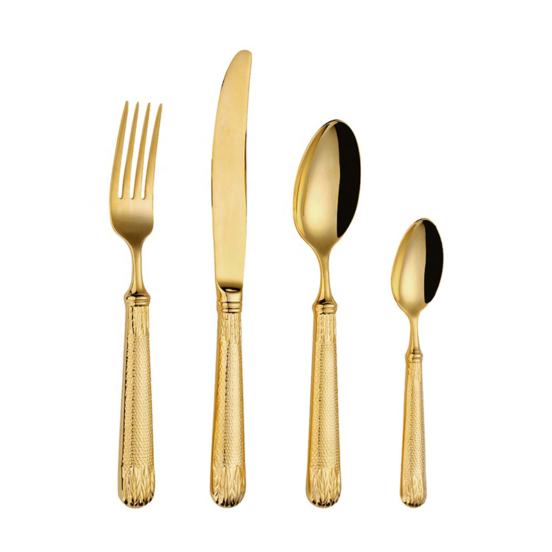 besteck set posate in oro 18/10 coltello e posate forchetta con pvd dorato
