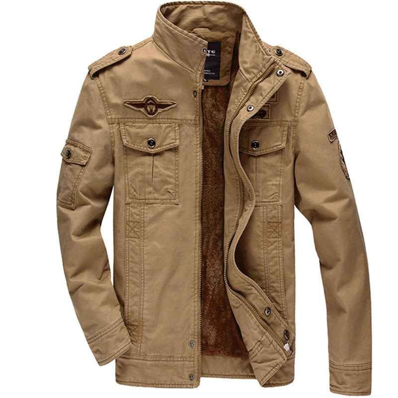 Work Fleece Jacket HOT Vendita Plain Bomber Pilot cappotti Plus Size Thick Warm