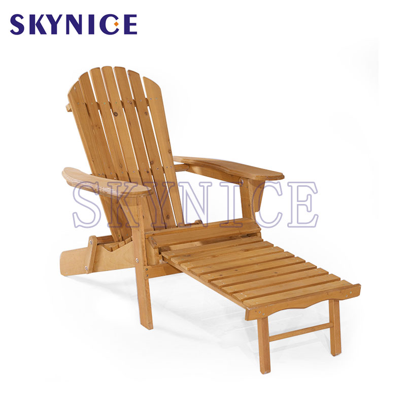 Sedia da giardino Spiaggia Wood Adirondack Sedia con poggiapiedi