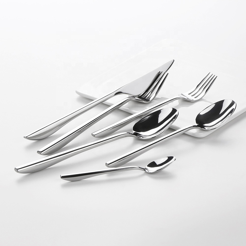 Creative forgiate piatti in acciaio inossidabile elegante set di posate per ristoranti in metallo elegante