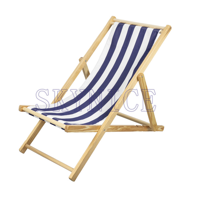 Sdraio da spiaggia pieghevole in legno di pioppo per esterni