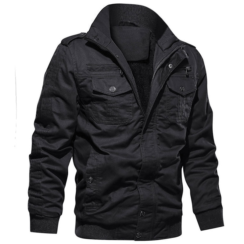 Thick Pilot Jacket men Fashion Custom Plus Dimensione Bomber Fleece Winter Coat caldo