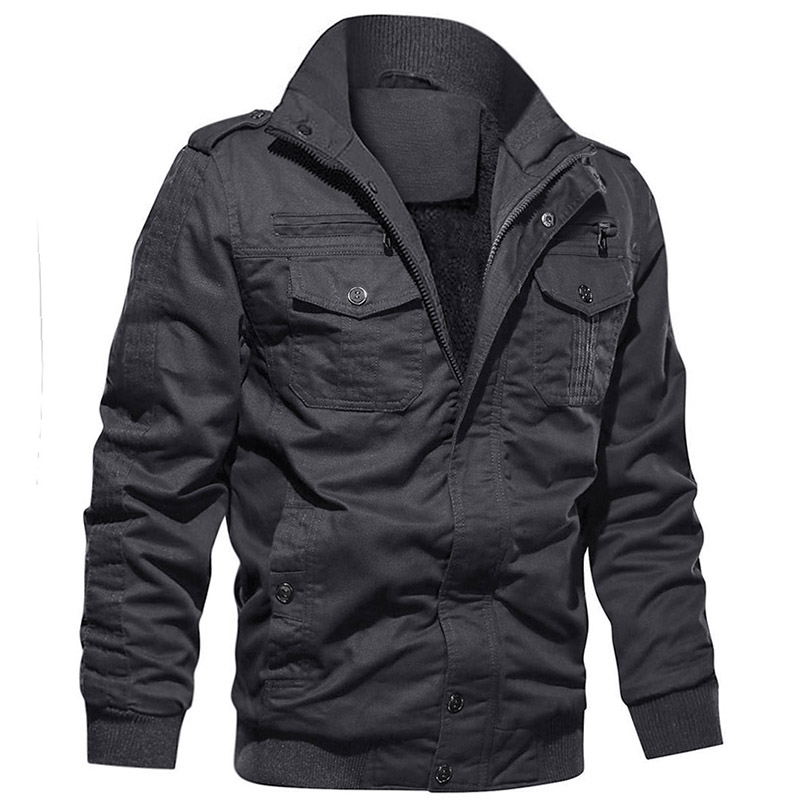 Thick Pilot Jacket men Fashion Custom Plus Dimensione Bomber Fleece Winter Coat caldo