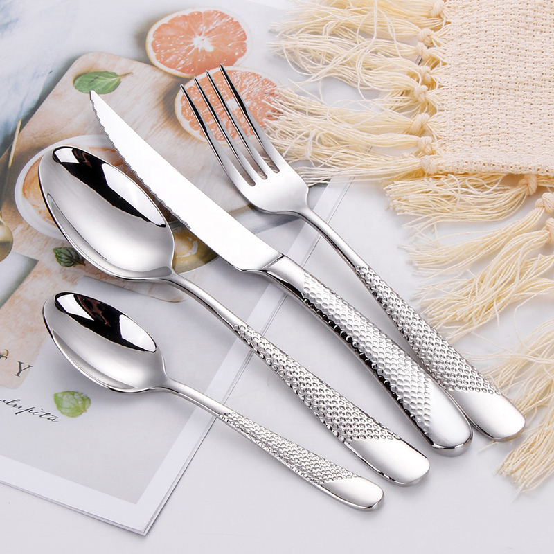 set di posate da sposa in acciaio inossidabile 18/8 piatti lucidati a specchio
