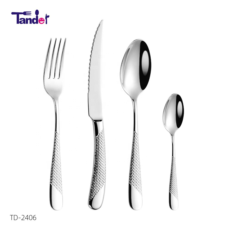 set di posate da sposa in acciaio inossidabile 18/8 piatti lucidati a specchio