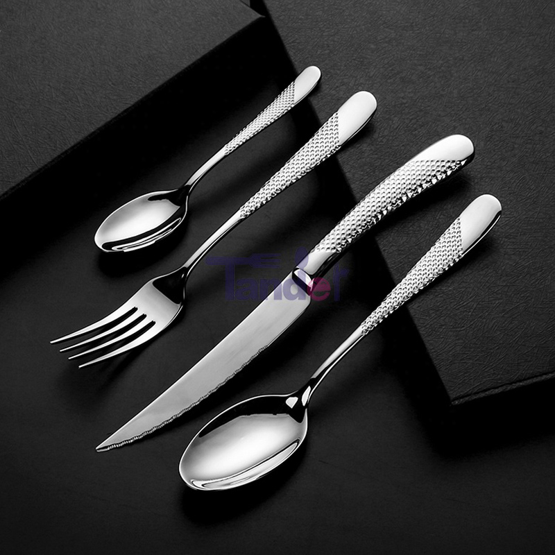 set di posate da sposa in acciaio inossidabile 18/8 piatti lucidati a specchio