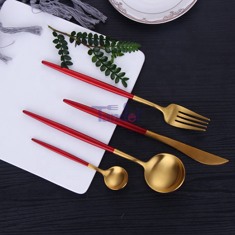 Stainless Steel Cutlery Dishwasher Safe Tableware Garnish Products Cutelry Set