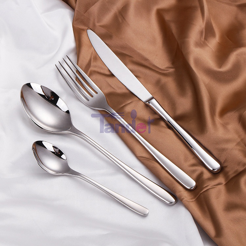 Moderno acciaio inossidabile d'argento ad alta qualità Silverware riutilizzabile Posate da sposa Set piatto da sposa