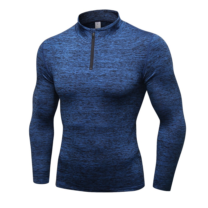 Allenamento casual da uomo a maniche lunghe a righe di alta qualità Top in poliestere / Spandex Oem Anti China Technics Style