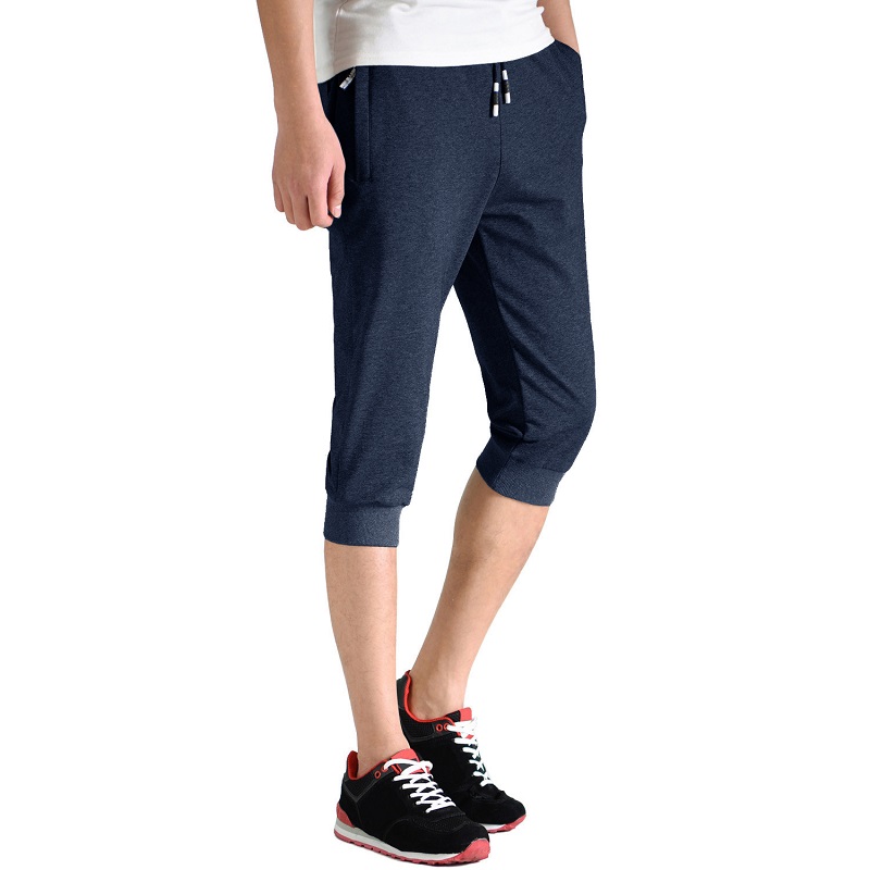 Pantaloni sportivi da uomo per allenamento traspirante da allenamento con tasche con cerniera