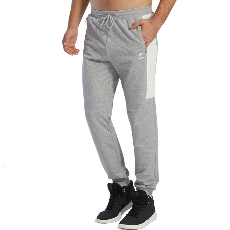Uomini's Joggers Gym Elastic Close Bottom Workout Athletic Pants con Zipper Pockets