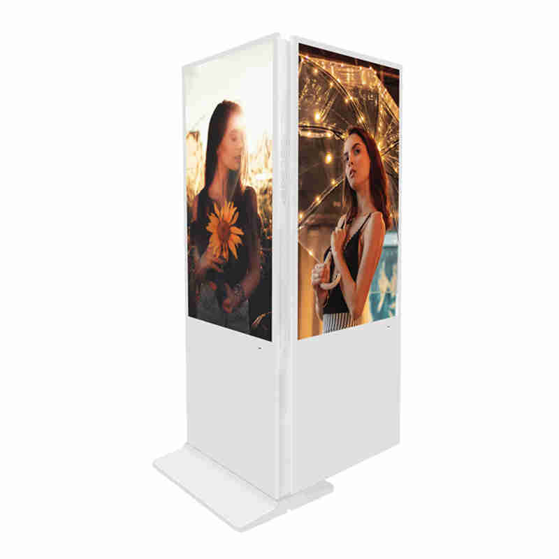 32 pollici Pavimento Upstanding Doppio Sided Digital Signage kiosk Advertising Player Billboard per shopping mall,catena store e banca lobby