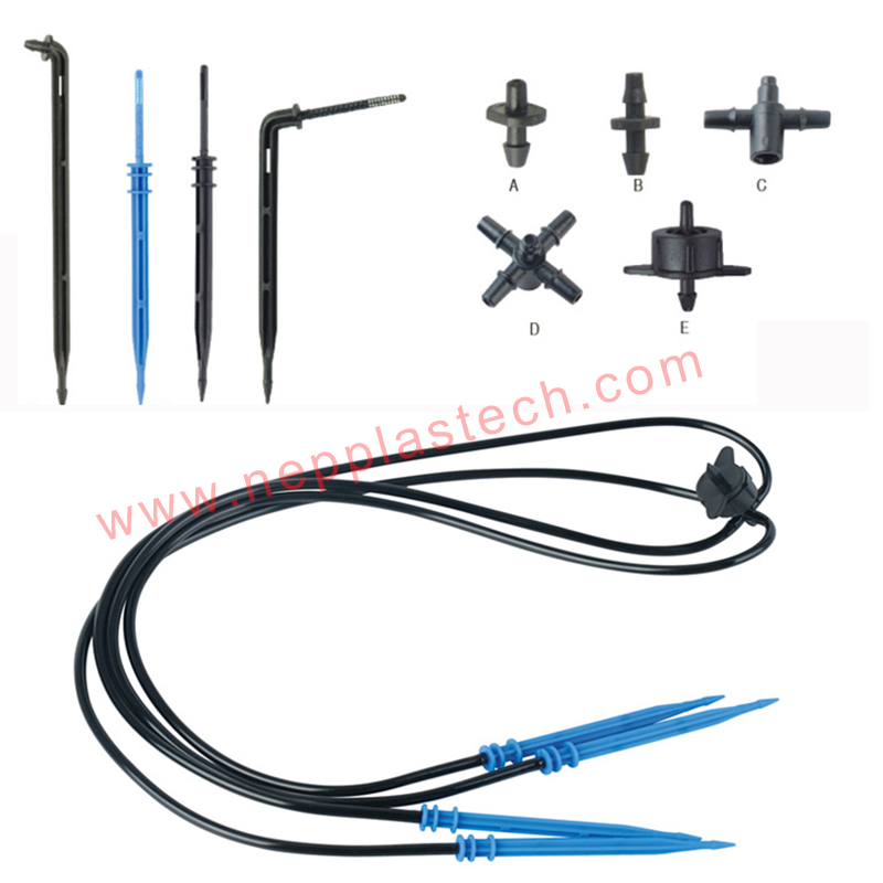 gocciolatori per irrigazione a compensazione d'acqua