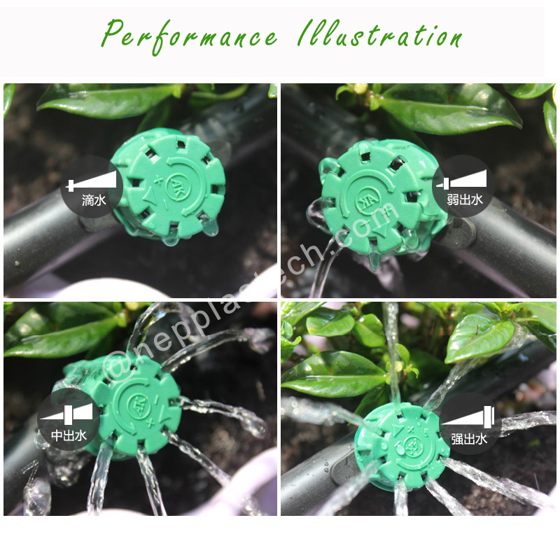 gocciolatori in linea regolabili dell'irrigazione dell'irrigazione a goccia