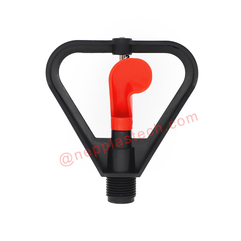 Testa di irrigatore a rotazione automatica per irrigazione a rotazione a forma di farfalla da 1\/2 pollice a frutteto e giardino