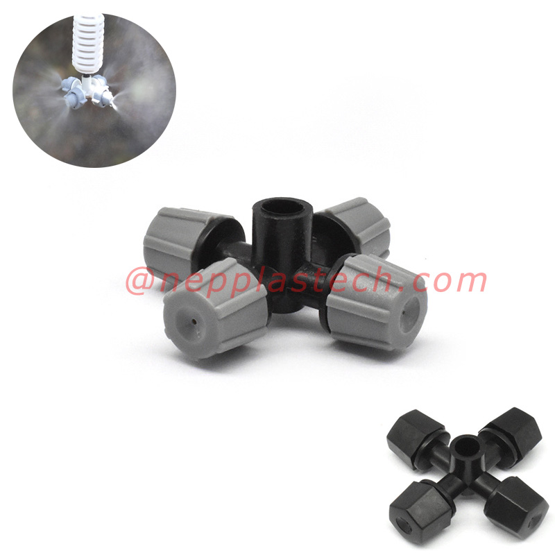 Nebulizzatori per nebulizzazione e umidificazione per nebulizzazione a croce per atomizzatori Irrigazione a risparmio idrico Irrigatore a micro nebulizzazione