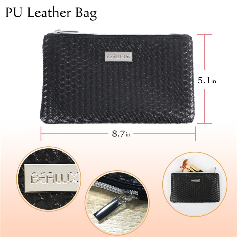 Set di pennelli per trucco ， 11 pezzi Pennelli per trucco Setole sintetiche di alta qualità Fondotinta in polvere Blush Contorno correttori Kit di spazzole per ombretti per labbra con borsa per trucco da viaggio ...