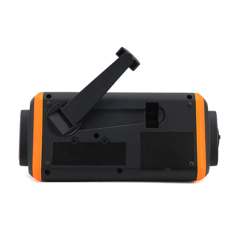 Radio meteorologica di emergenza digitale LCD, Manovella solare AM / FM Radio NOAA con torcia a LED, lettore musicale AUX-in, banca di alimentazione 4000mAh per caricabatterie cellulare e allarme SOS
